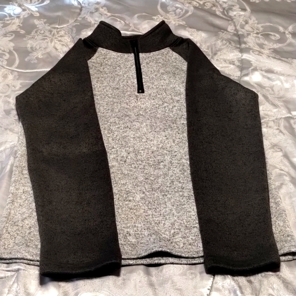 Boys Sonoma 1/4 zip Sweater Dark Gray/Light Gray (SZ L 14/16) - Excellent Cond!! - Picture 7 of 7